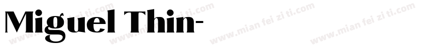Miguel Thin字体转换